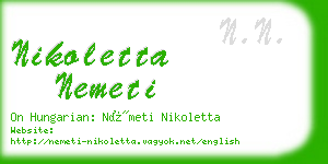 nikoletta nemeti business card